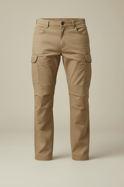 Pantalon Cargo Kaki Homme Coton Multi-Poches Décontracté - vue 3
