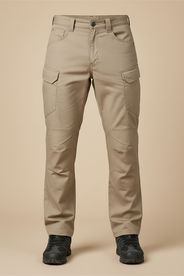 Pantalon Cargo Beige Tactique Multi-Poches Résistant - Toile - vue 3