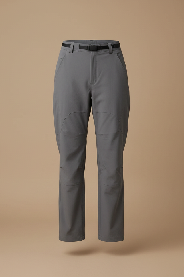 Pantalon Cargo Gris Imperméable Ample Ceinturé Femme - Polyester - vue 3