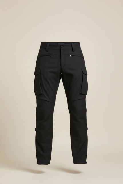 Pantalon Cargo Noir Homme Technique Imperméable Coupe Droite - Polyester - vue 3