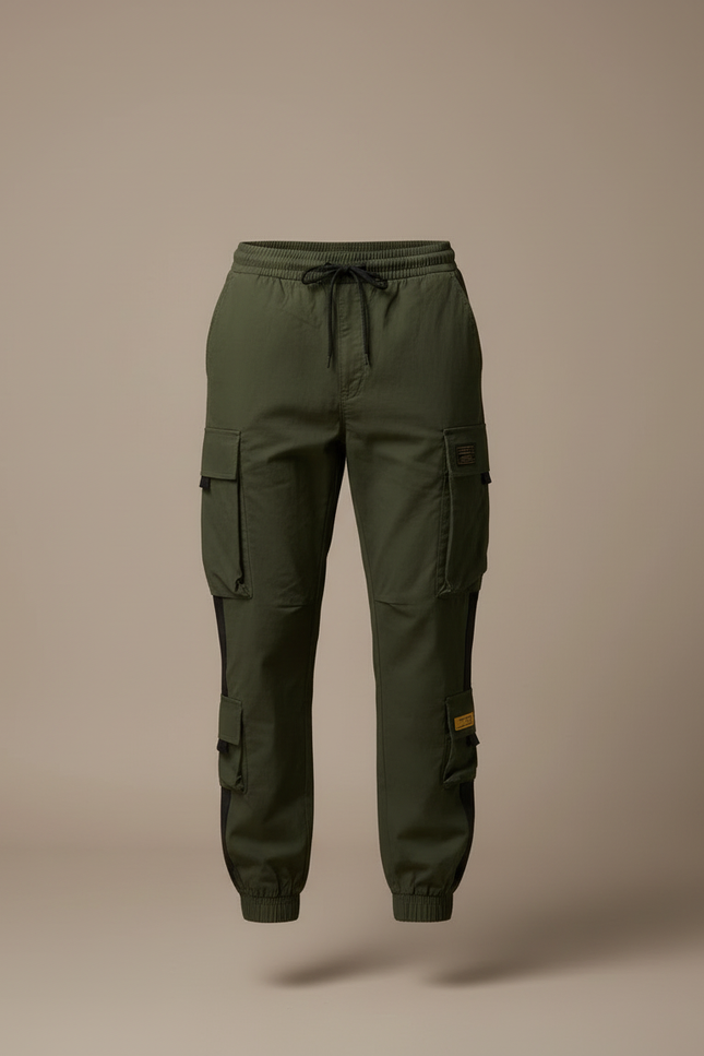 Pantalon Cargo Vert Kaki - Toile - vue 3