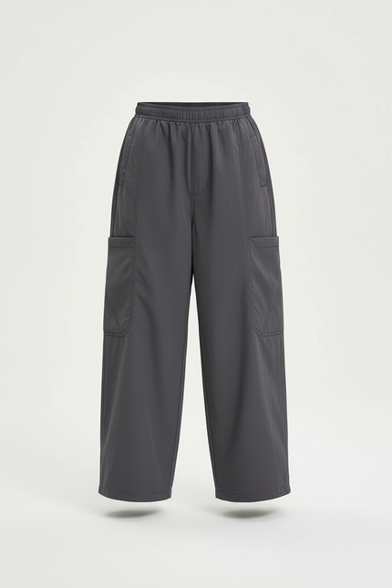 Pantalon Cargo Gris Ample Décontracté Enfant Sport Coton - Polyester - vue 3