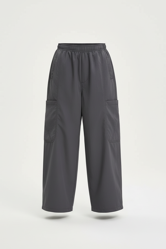 Pantalon Cargo Gris Ample Décontracté Enfant Sport Coton - Polyester - vue 3