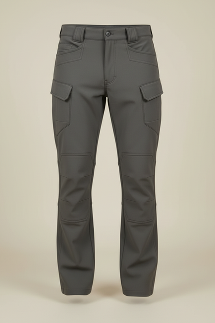 Pantalon Cargo Gris Homme Multipoches Décontracté - Polyester - vue 3