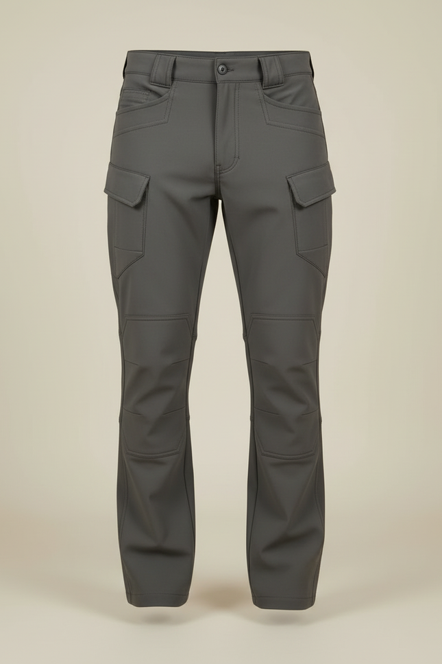 Pantalon Cargo Gris Homme Multipoches Décontracté - Polyester - vue 3