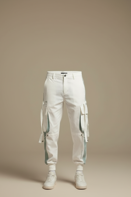Pantalon Cargo Blanc Cassé Homme - Toile - vue 3