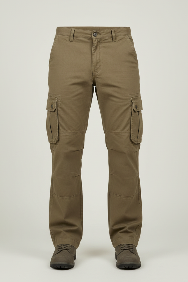 Pantalon Cargo Homme Kaki Droit - Toile - vue 3