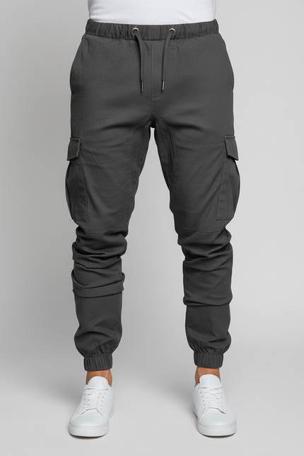Pantalon Cargo Stretch Homme - Gris Toile - vue 3