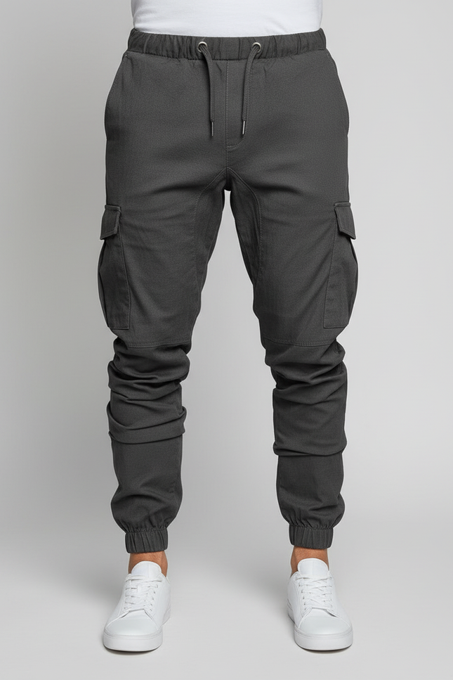 Pantalon Cargo Stretch Homme - Gris Toile - vue 3