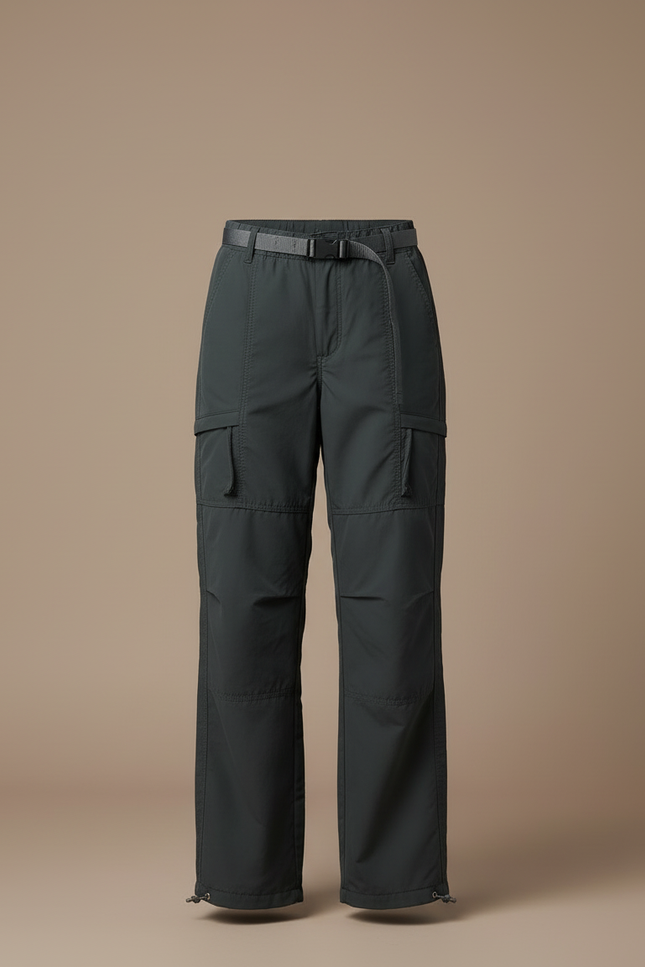 Pantalon Cargo Femme Gris Ample Poches - Polyester - vue 3
