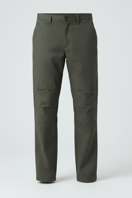Pantalon Cargo Vert Ample Coton Renforcé Homme - Kaki - vue 3