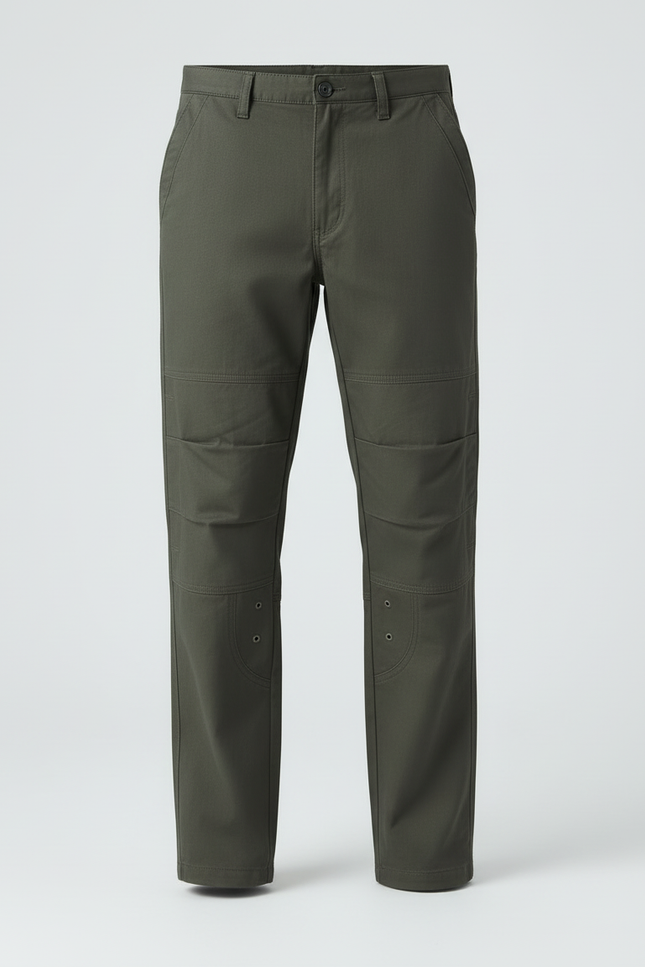 Pantalon Cargo Vert Ample Coton Renforcé Homme - Kaki - vue 3