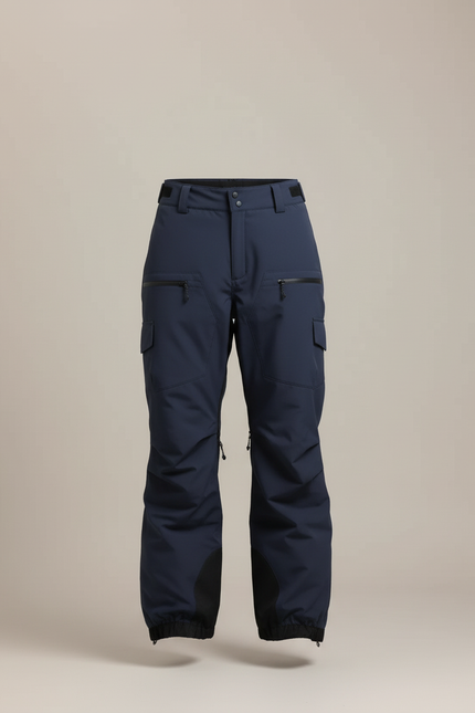 Pantalon Cargo Bleu Marine Ample Imperméable Hiver - Polyester - vue 3