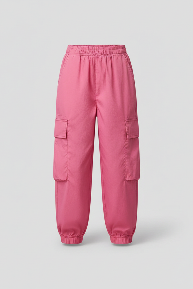 Pantalon Cargo Rose Ample Jogger Fille Streetwear - Polyester - vue 3