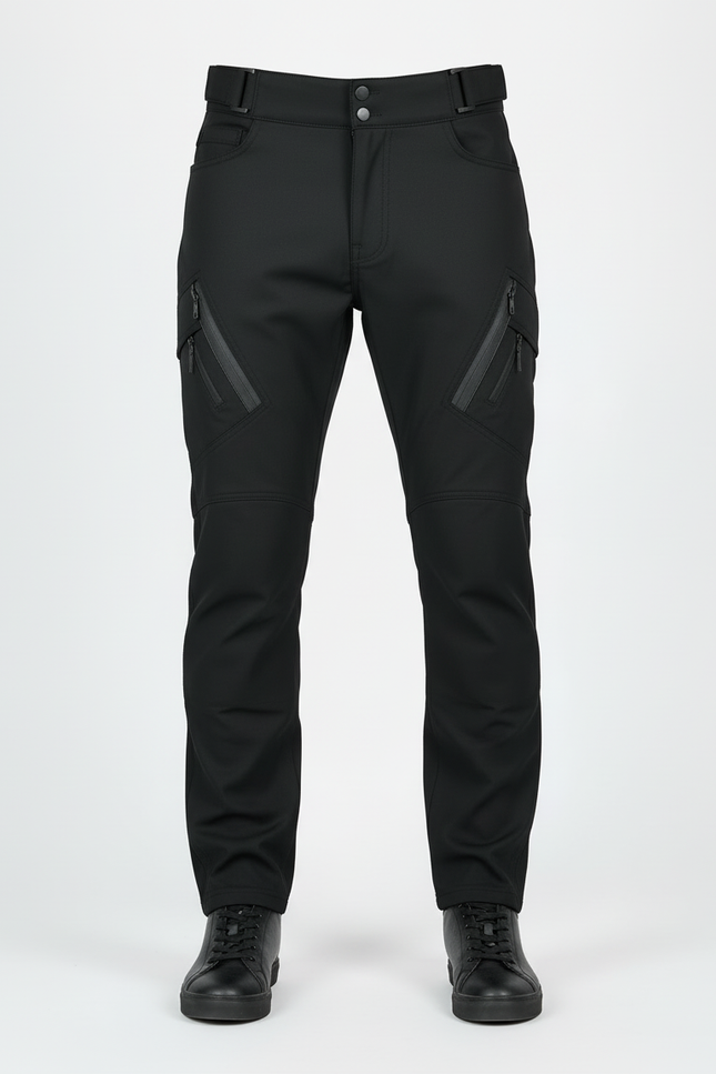 Pantalon Cargo Noir Technique Multipoches Imperméable Homme - Polyester - vue 3