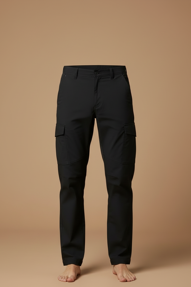 Pantalon Cargo Noir Homme Multipoches Décontracté Simple - Polyester - vue 3