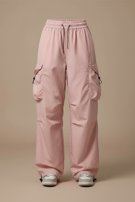 Pantalon Cargo Tendance - Rose Polyester - vue 3