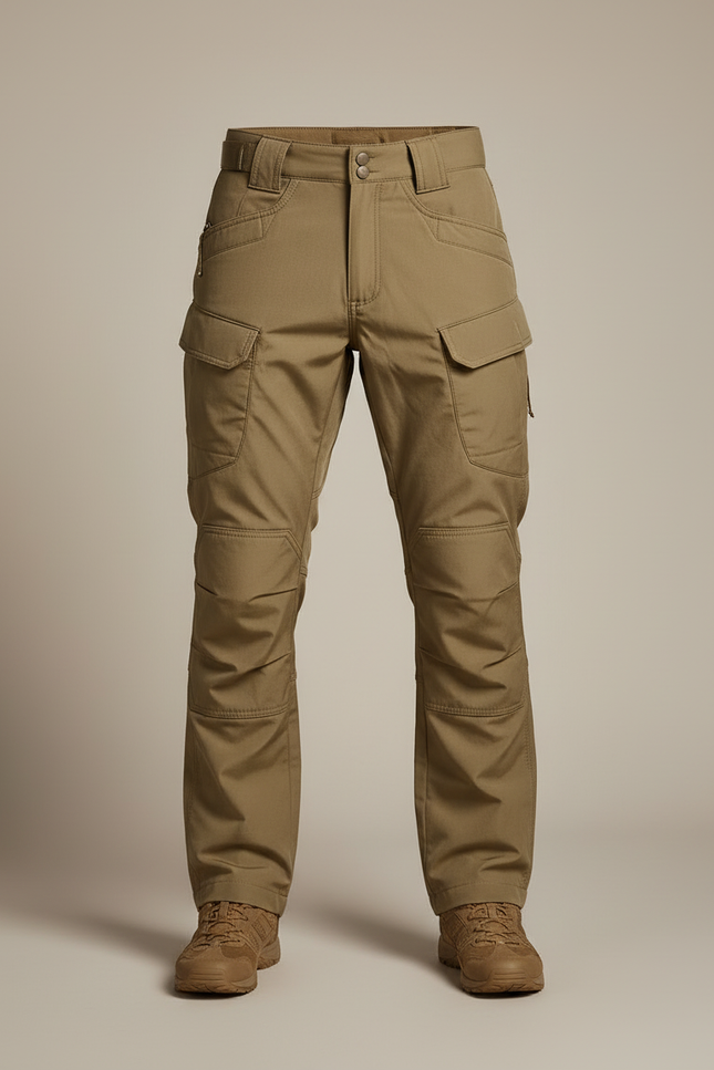 Pantalon Cargo Tactique Kaki Robuste Multipoches Homme - Polyester - vue 3