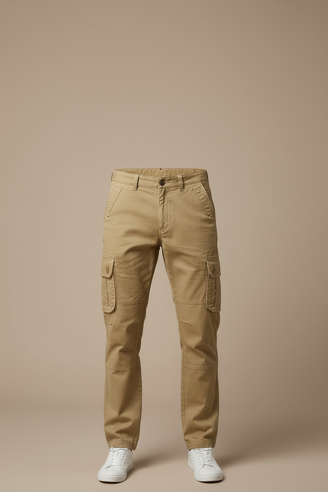 Pantalon Cargo Doublé Homme - Kaki Gabardine - vue 3