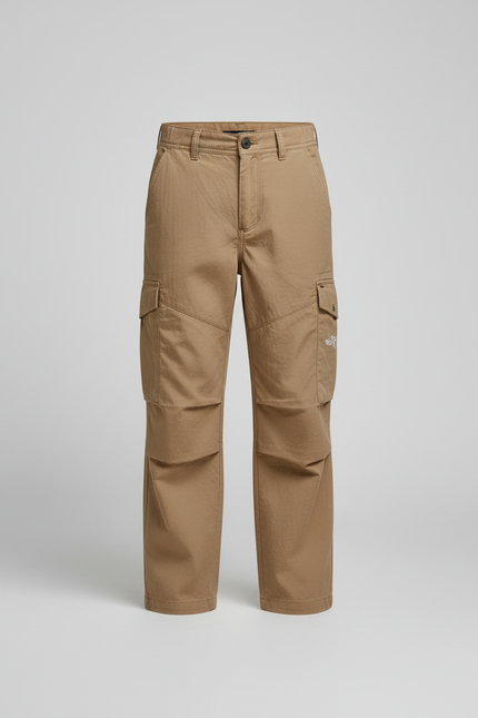 Pantalon Cargo Beige Décontracté Ample Multipoches Enfant - Polyester - vue 3