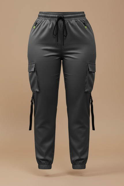 Pantalon Cargo Femme Gris Jogger - Satin - vue 3