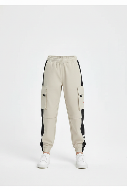 Pantalon Cargo Beige Enfant Décontracté Poches Latérales - Polyester - vue 3