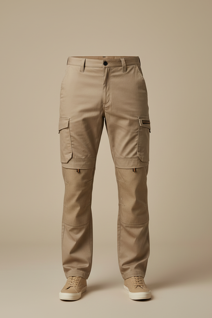 Pantalon Cargo Homme Beige Multipoches Décontracté Résistant - Toile - vue 3