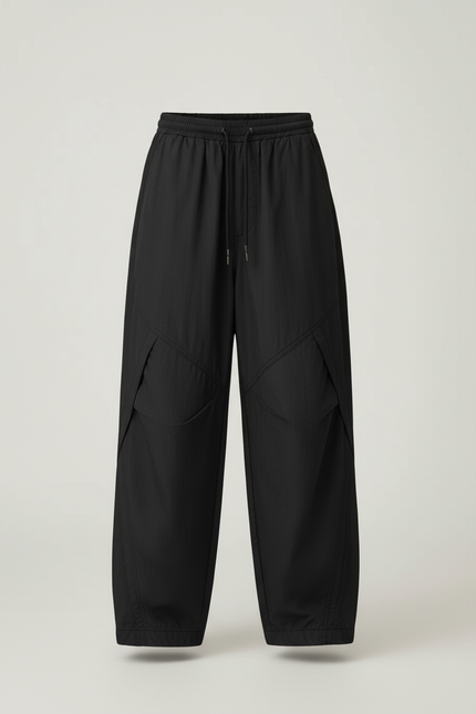 Pantalon Cargo Noir Ample Léger Enfant Décontracté - Polyester - vue 3