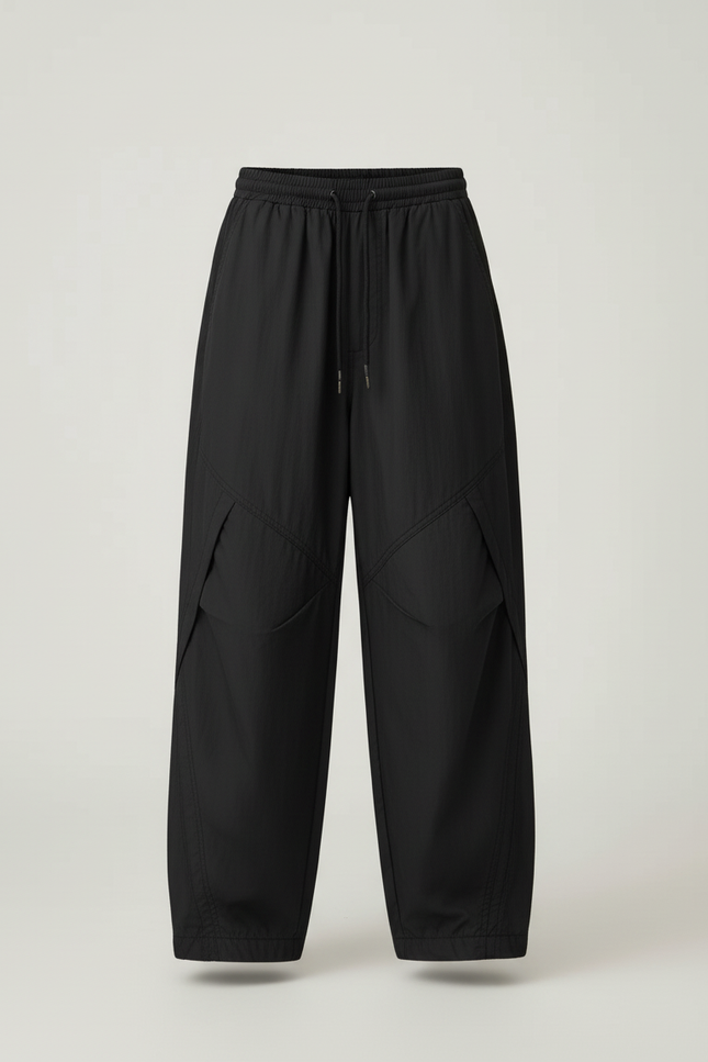 Pantalon Cargo Noir Ample Léger Enfant Décontracté - Polyester - vue 3