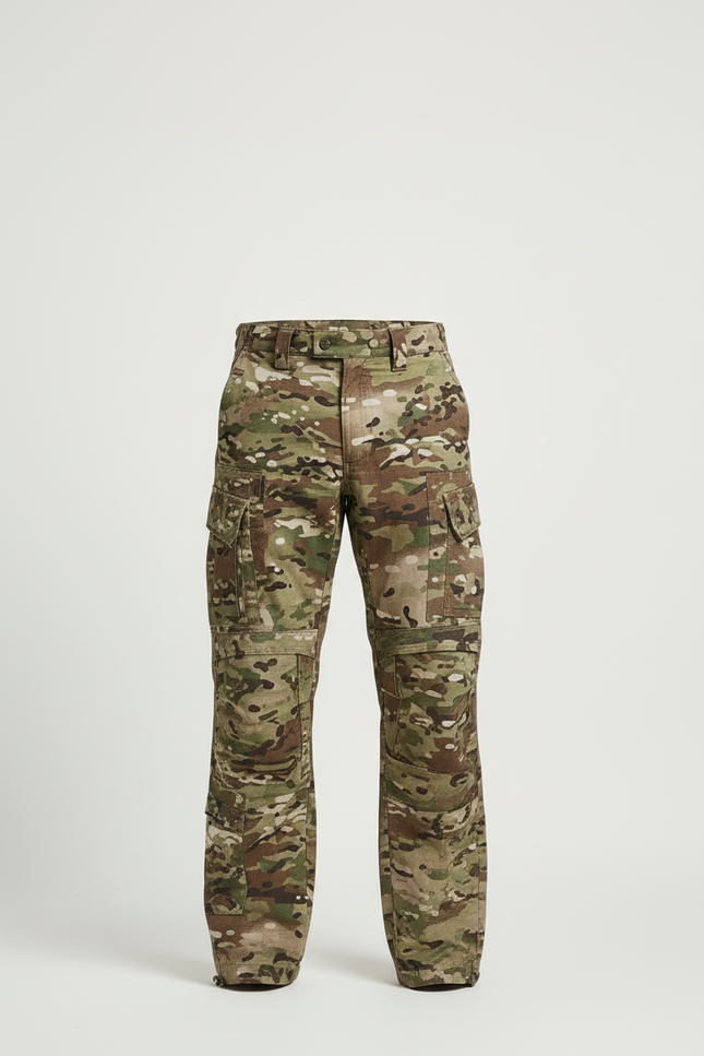 Pantalon Cargo Camouflage Militaire Tactique Décontracté Multipoches - Multicolore Toile - vue 3