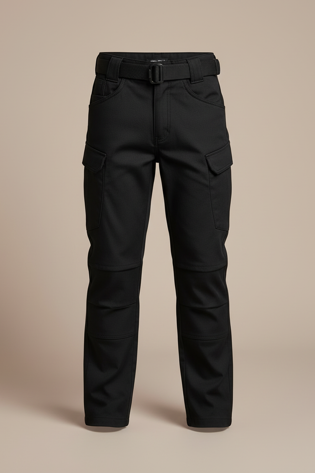 Pantalon Cargo Noir Enfant Multipoches Résistant - Toile - vue 3