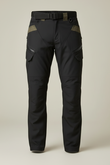 Pantalon Cargo Noir Homme Technique Multipoches Urbain - Polyester - vue 3