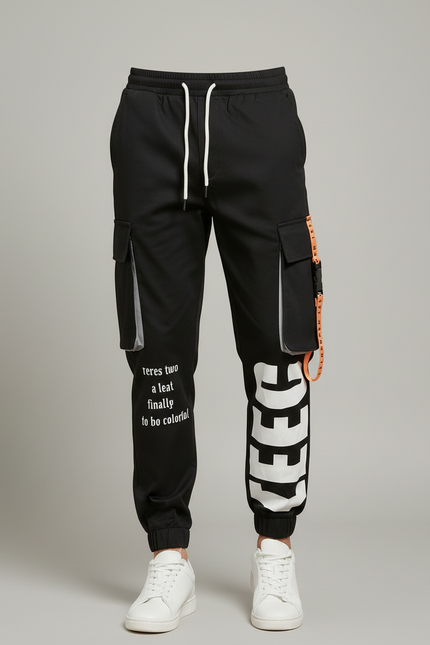 Pantalon Cargo Original - Noir Polyester - vue 3