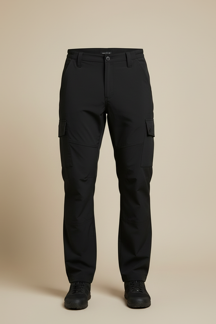 Pantalon Cargo Homme Noir Léger Séchage Rapide - Polyester - vue 3