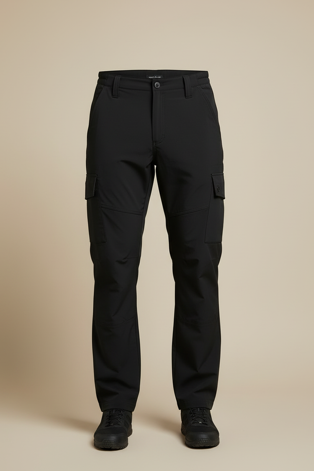 Pantalon Cargo Homme Noir Léger Séchage Rapide - Polyester - vue 3