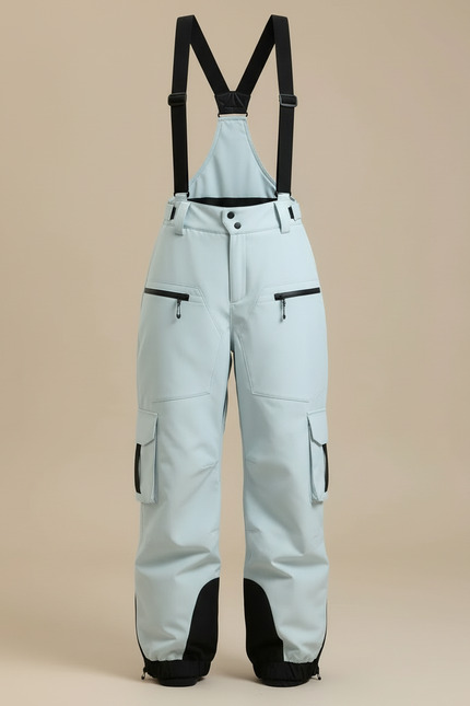 Pantalon Cargo Bleu Bretelles Imperméable Hiver Sport - Polyester - vue 3