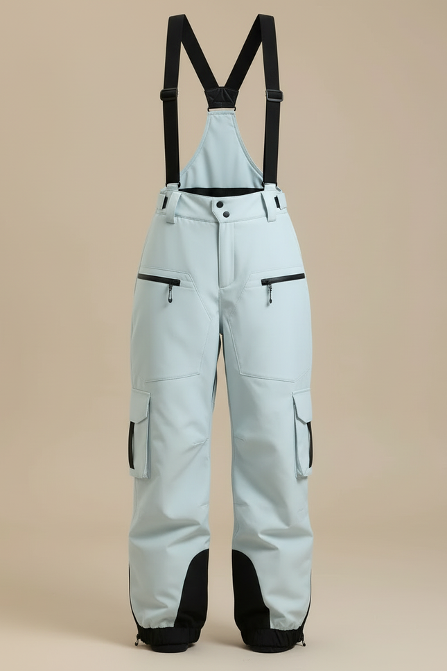 Pantalon Cargo Bleu Bretelles Imperméable Hiver Sport - Polyester - vue 3