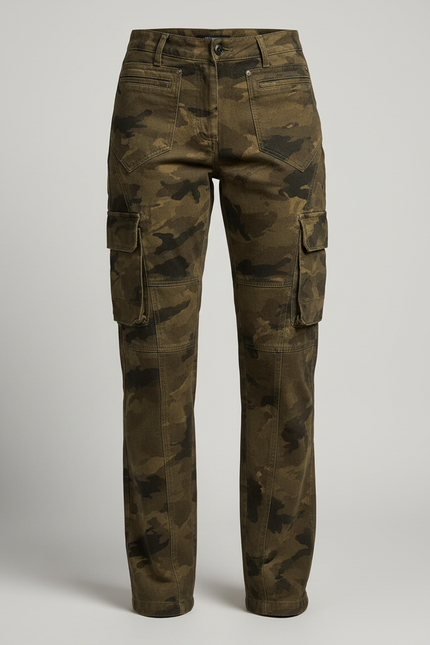 Pantalon Cargo Camouflage Femme - Imprimé Toile - vue 3