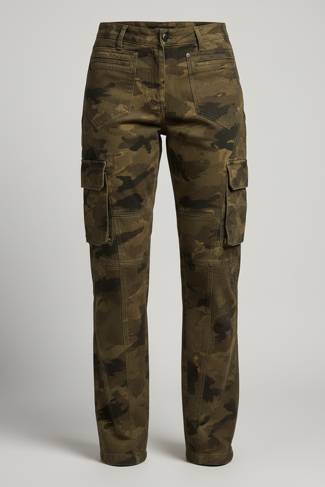 Pantalon Cargo Camouflage Femme - Imprimé Toile - vue 3