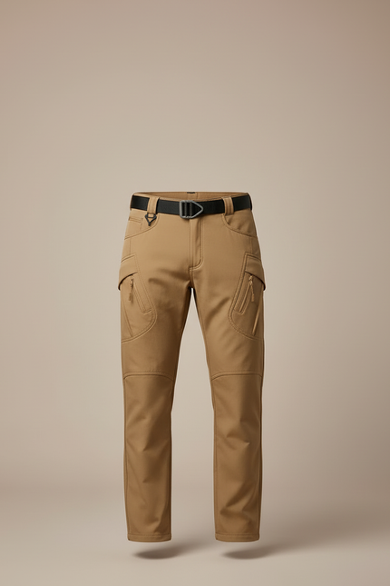 Pantalon Cargo Homme Kaki Élastique Hiver Multipoches - Polyester - vue 3