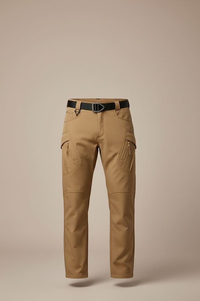 Pantalon Cargo Homme Kaki Élastique Hiver Multipoches - Polyester - vue 3