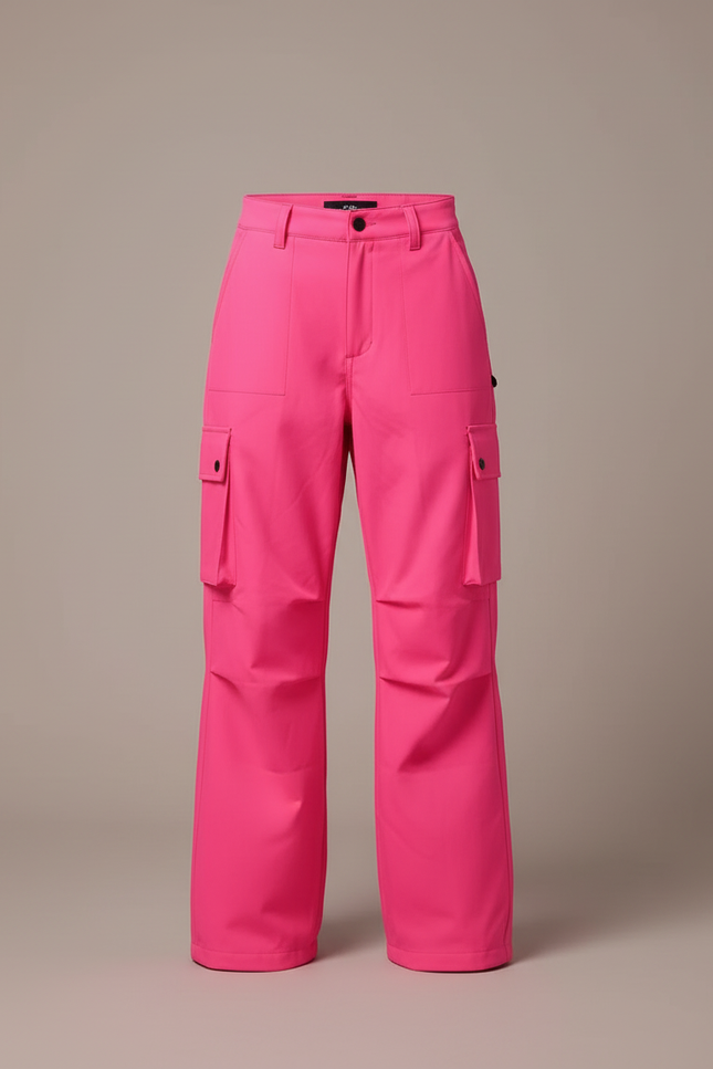 Pantalon De Ski Cargo - Rose Polyester - vue 3