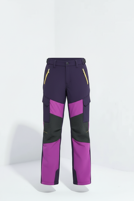 Pantalon Cargo Violet Rose Enfant Imperméable Randonnée Hiver - Multicolore Polyester - vue 3