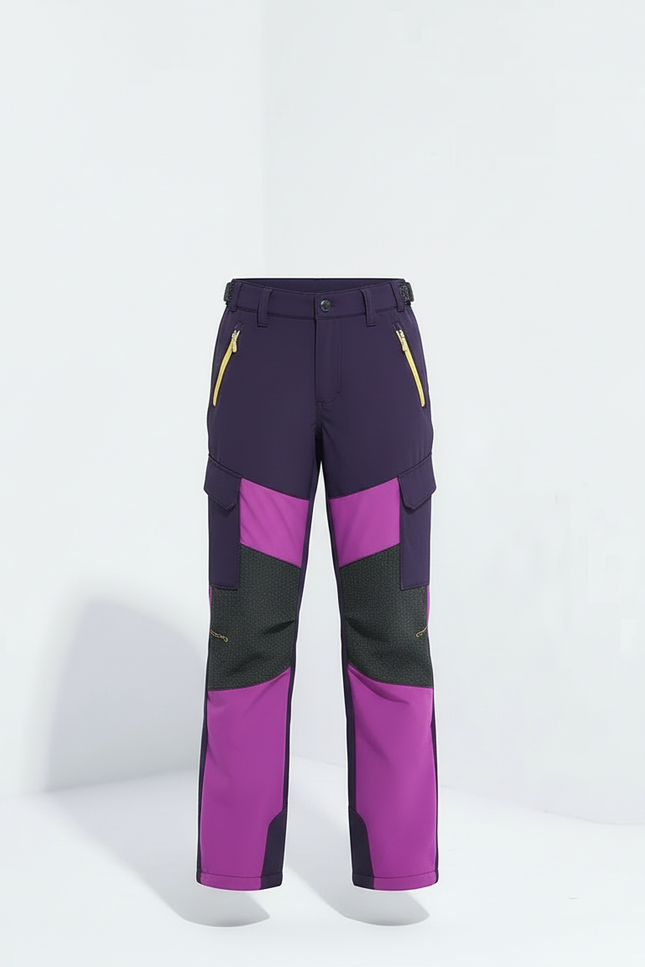 Pantalon Cargo Violet Rose Enfant Imperméable Randonnée Hiver - Multicolore Polyester - vue 3