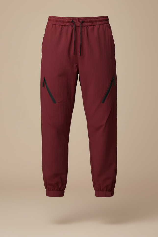 Pantalon Cargo Bordeau Homme Sportif Multi-Poches - Bordeaux Polyester - vue 3