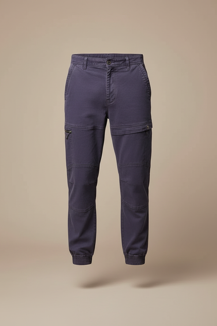 Pantalon Cargo Violet Homme Ample Patchwork Coton - vue 3