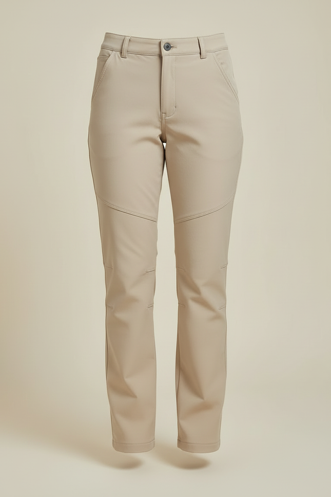 Pantalon Cargo Beige Droit Multipoches Stretch Femme - Polyester - vue 3