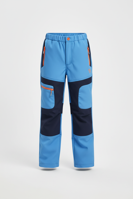 Pantalon Cargo Bleu Imperméable Enfant Doublé Polaire - Polyester - vue 3