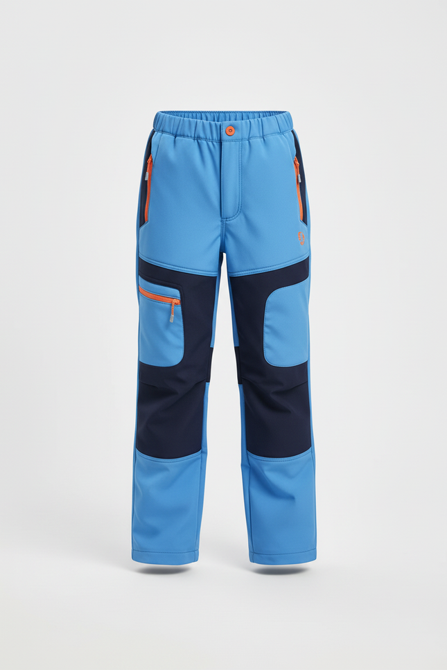 Pantalon Cargo Bleu Imperméable Enfant Doublé Polaire - Polyester - vue 3