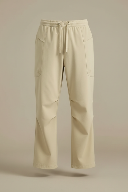 Pantalon Cargo Beige Ample Décontracté Homme Coton - vue 3